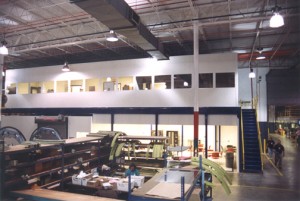 Mezzanine with Modular Office - Western Storage and Handling Columbus Hydraulics Company Hydraulics Company Hydraulics WHS Western Storage and Handling