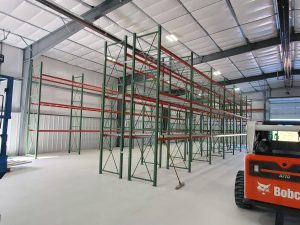 pallet rack, tear drop style selective pallet rack, selective pallet rack, Western Storage and Handling, WSH, CBD Laboratories, CBD,