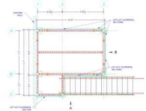 Mezzanine Storage Platform Drawings 1 - Western Storage and Handling Relocation Services, Warehouse Relocation Services, Western Storage and Handling, Western Storage, material handling, palletizing,
