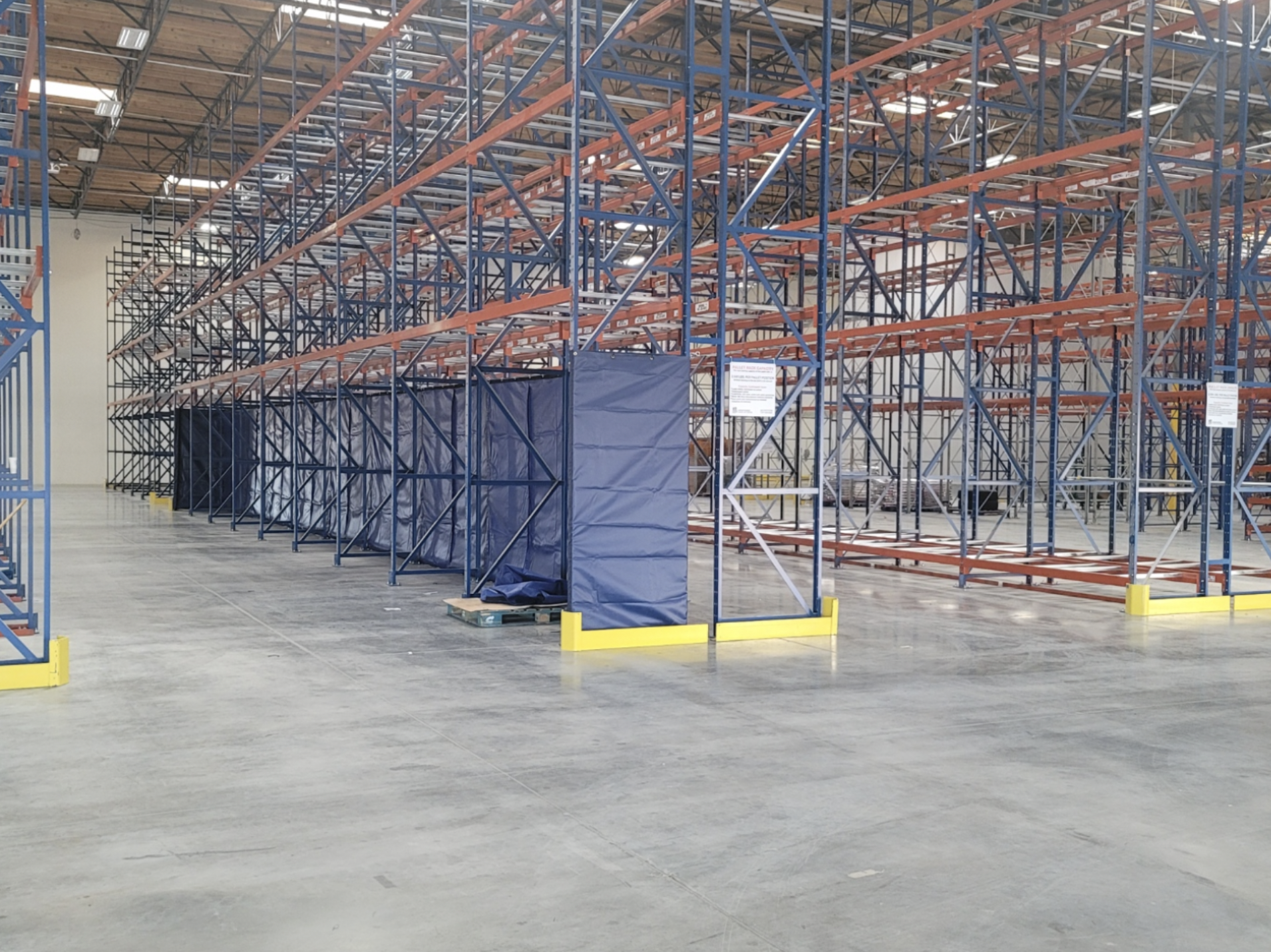 vinyl partitions Western Storage and Handling pallet rack systems pallet rack vinyl curtain partitions
